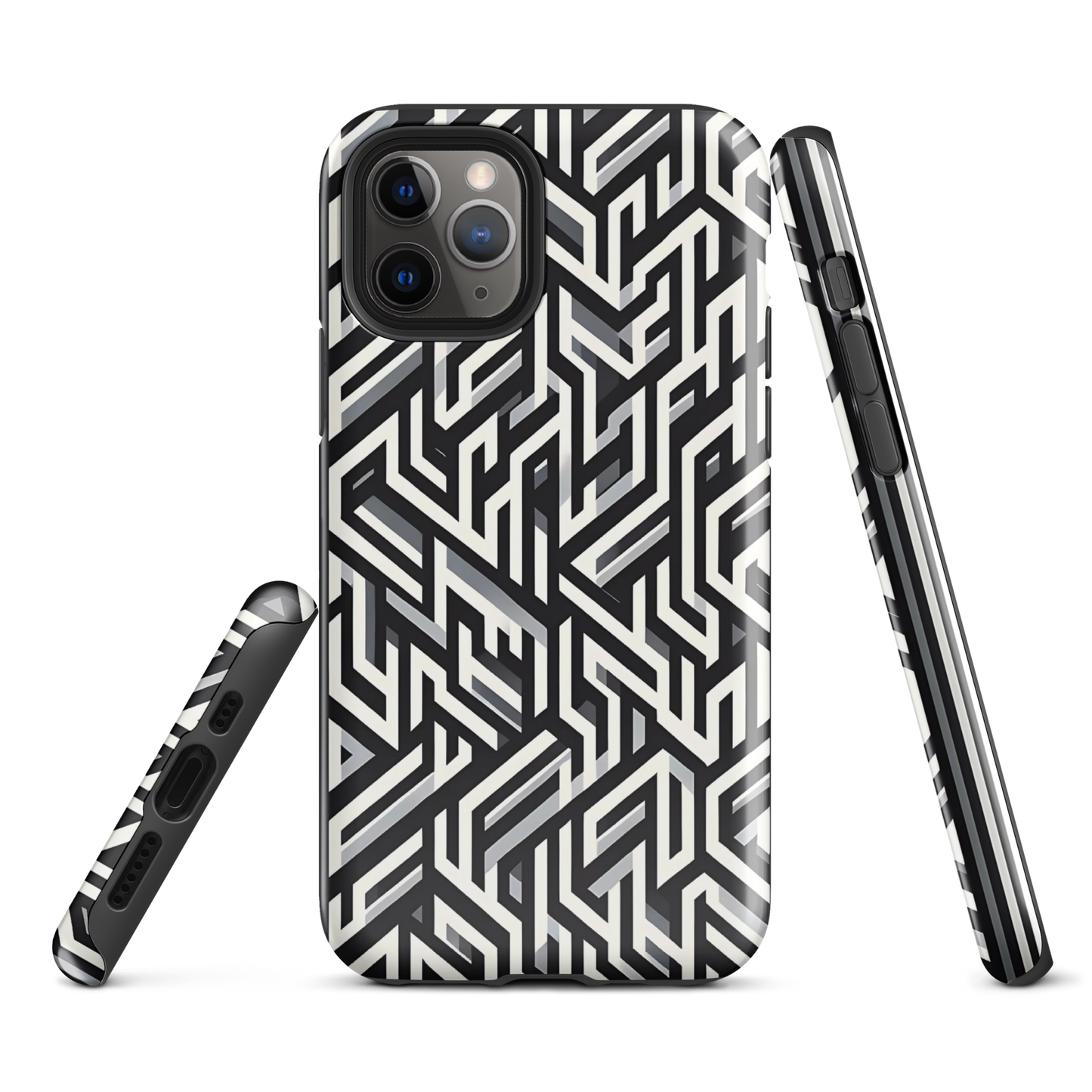 Pattern phone case | Maze Meets Illusion | tough cover for iPhone