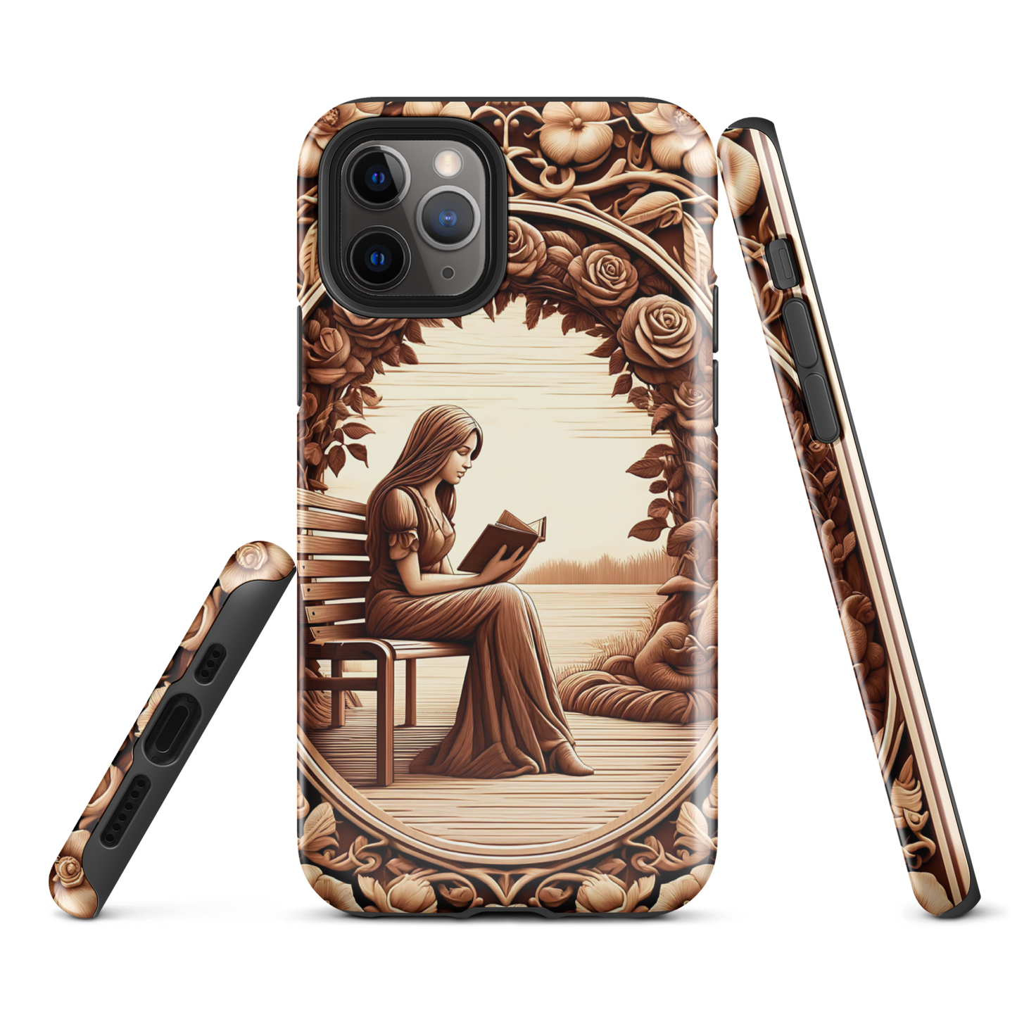 Book phone case | Reader and Roses | tough cover for iPhone