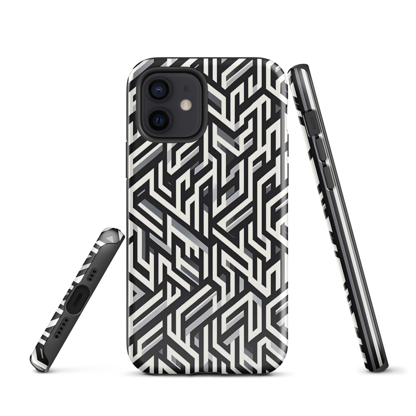 Pattern phone case | Maze Meets Illusion | tough cover for iPhone