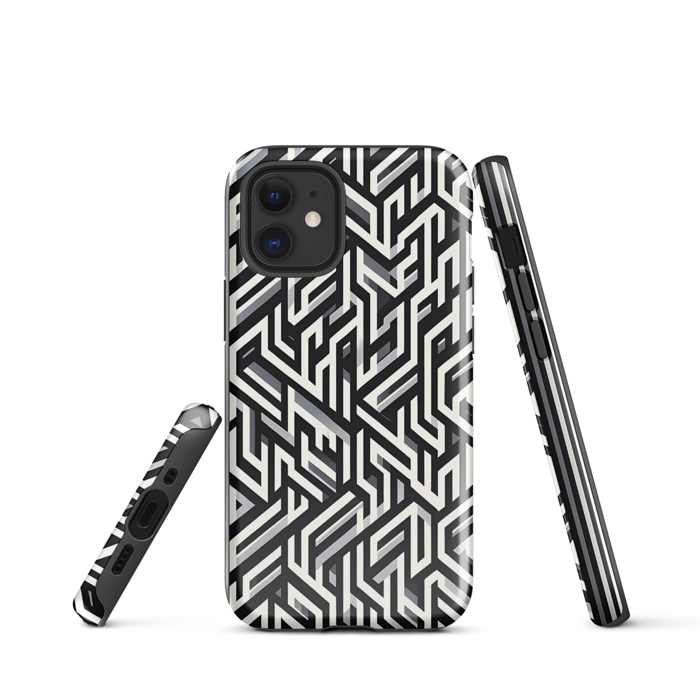 Pattern phone case | Maze Meets Illusion | tough cover for iPhone