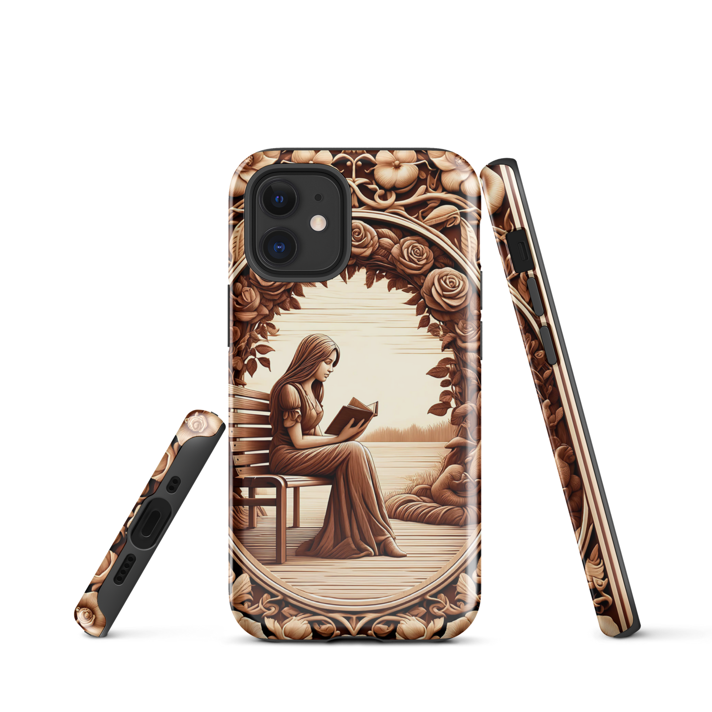Book phone case | Reader and Roses | tough cover for iPhone