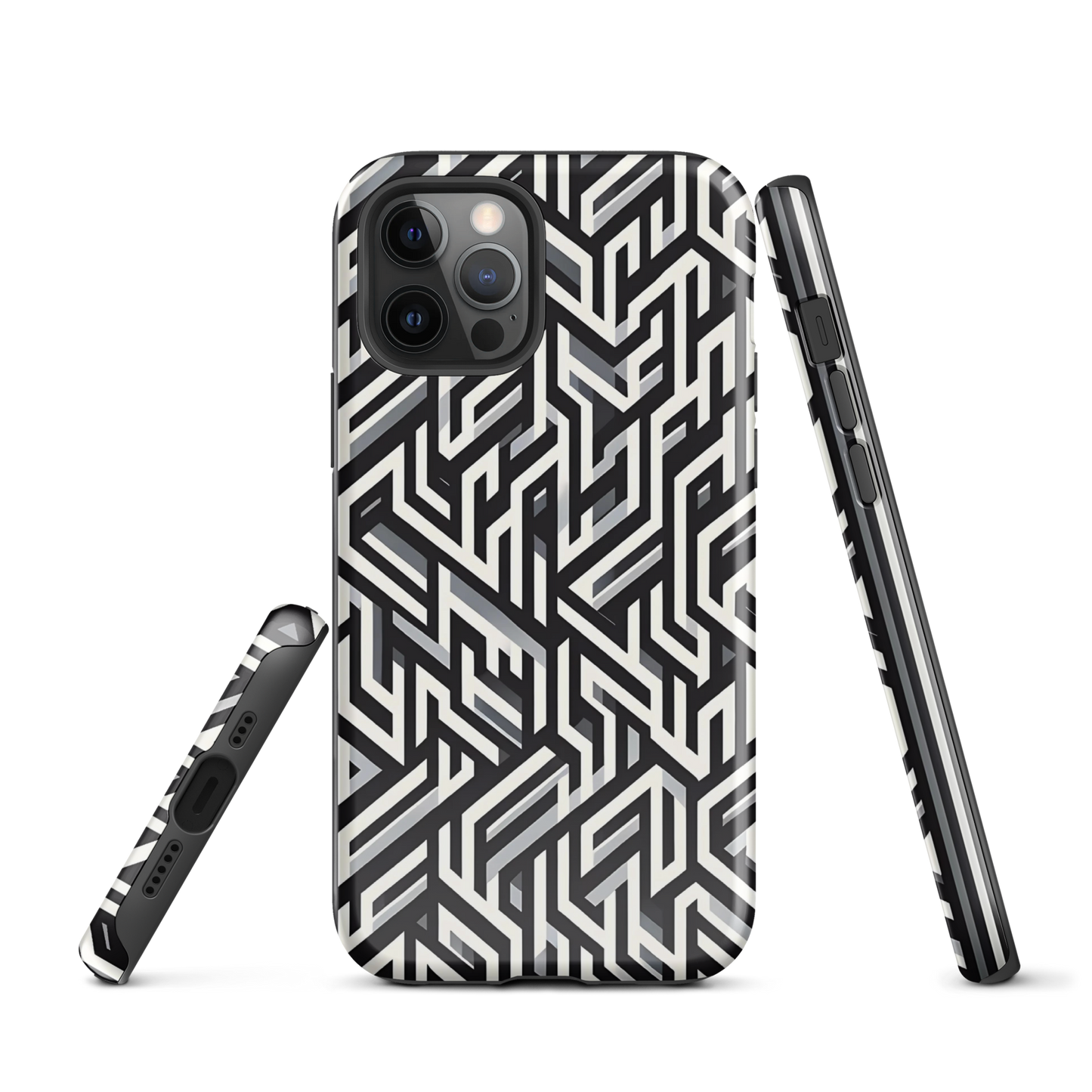 Pattern phone case | Maze Meets Illusion | tough cover for iPhone