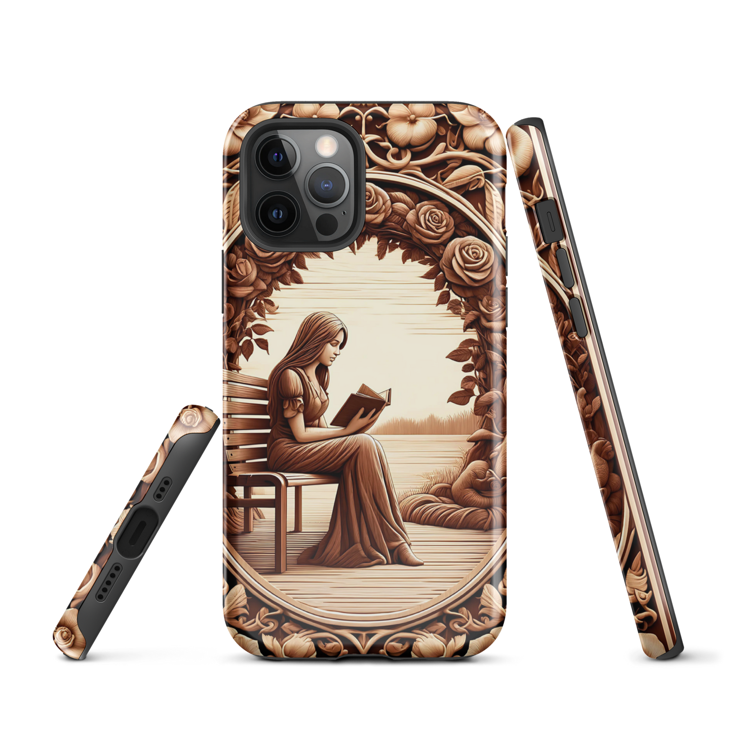 Book phone case | Reader and Roses | tough cover for iPhone