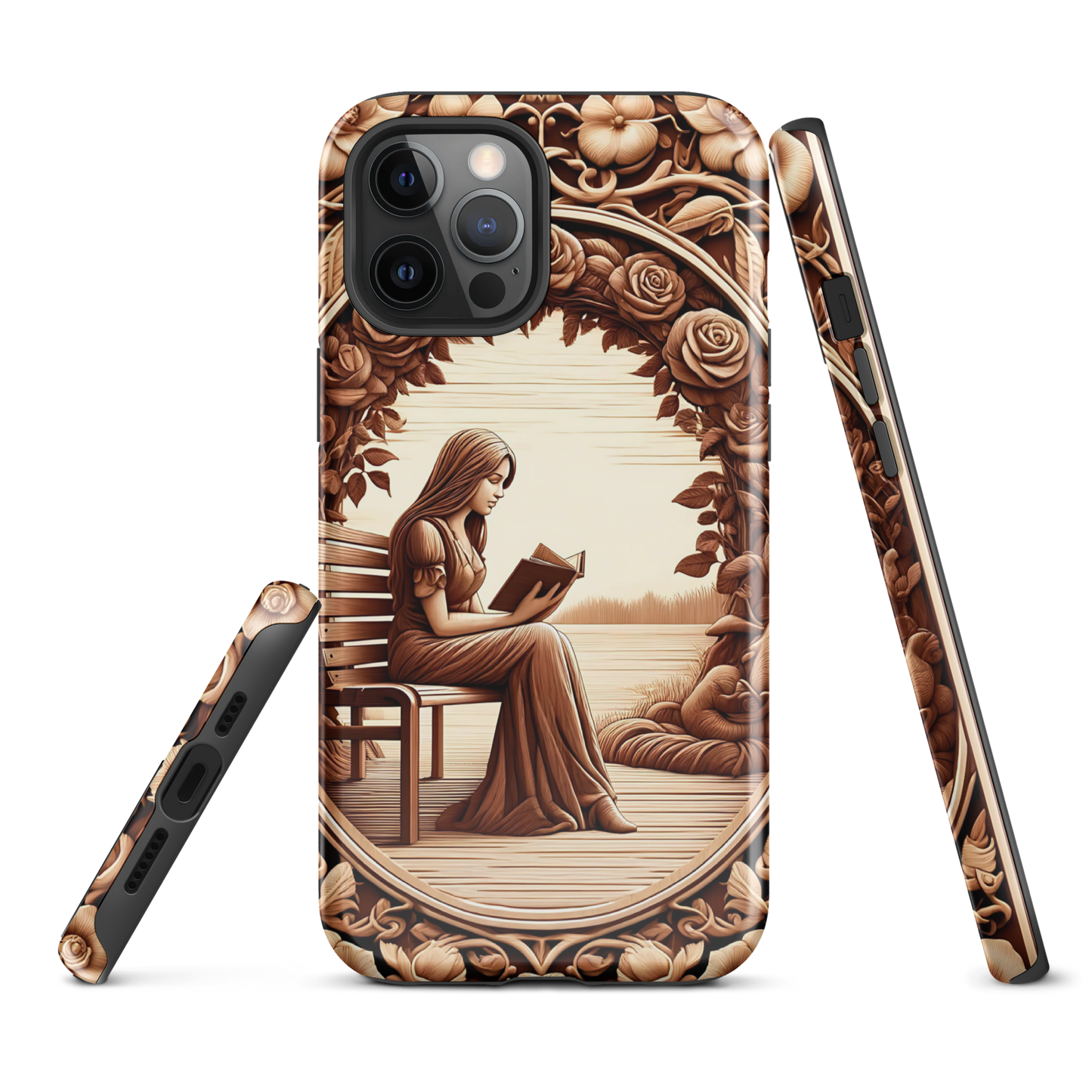 Book phone case | Reader and Roses | tough cover for iPhone