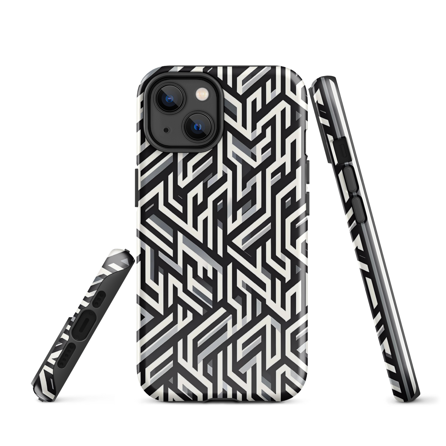 Pattern phone case | Maze Meets Illusion | tough cover for iPhone