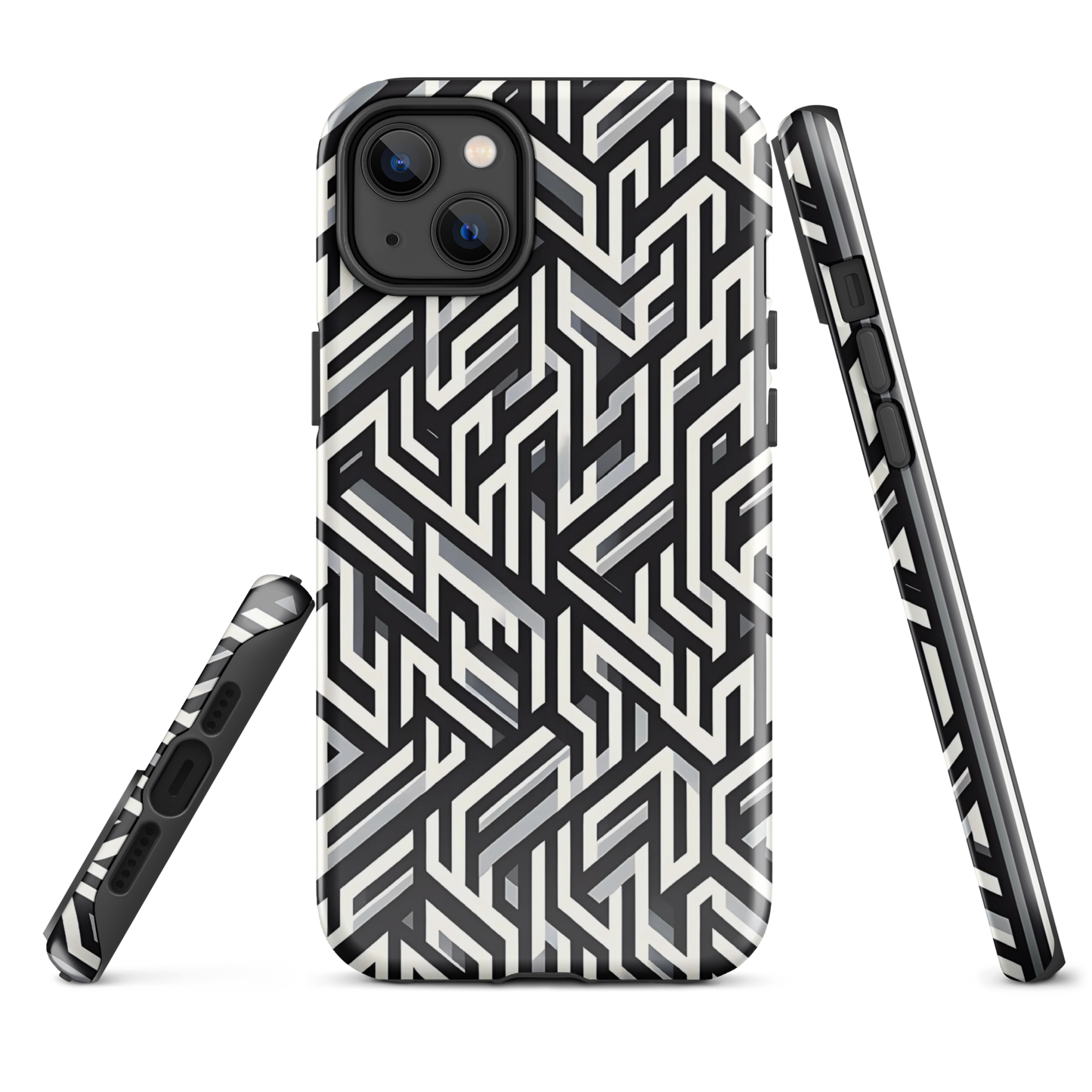 Pattern phone case | Maze Meets Illusion | tough cover for iPhone