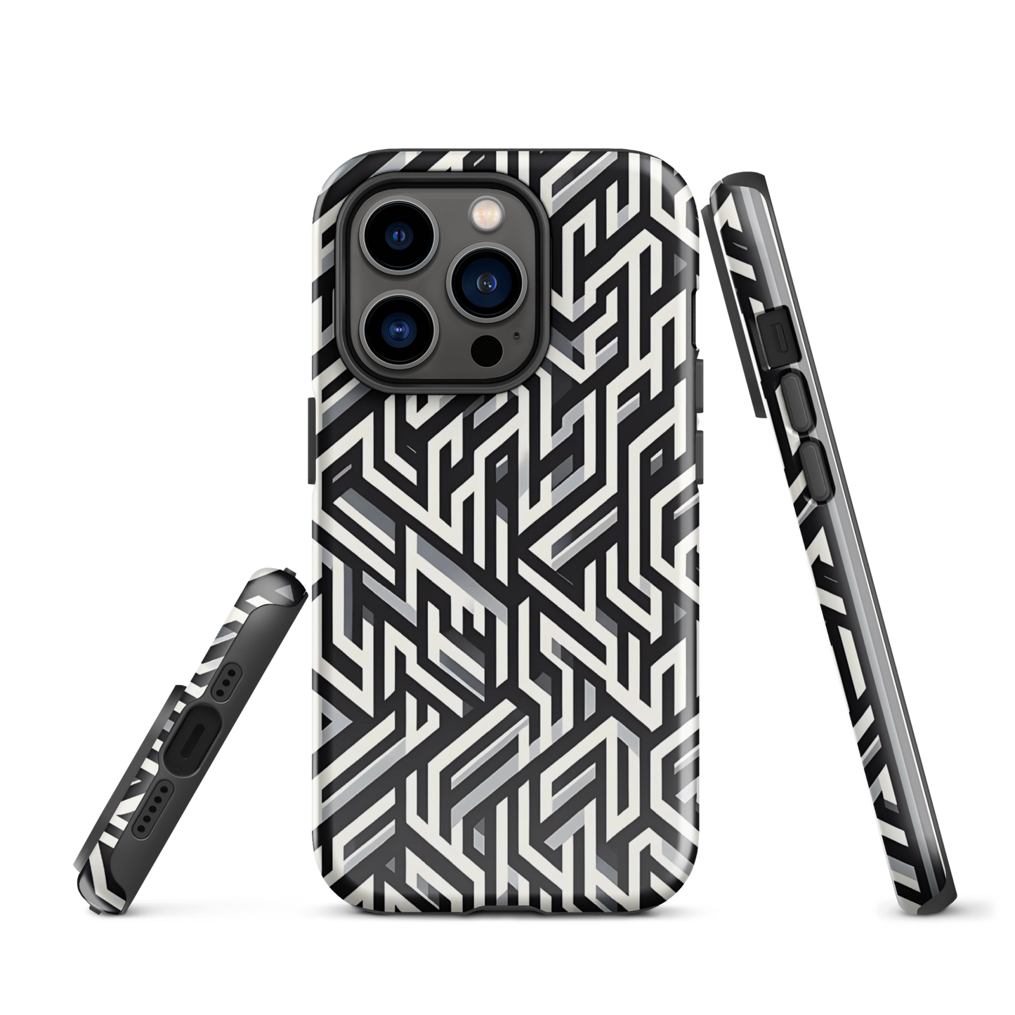 Pattern phone case | Maze Meets Illusion | tough cover for iPhone
