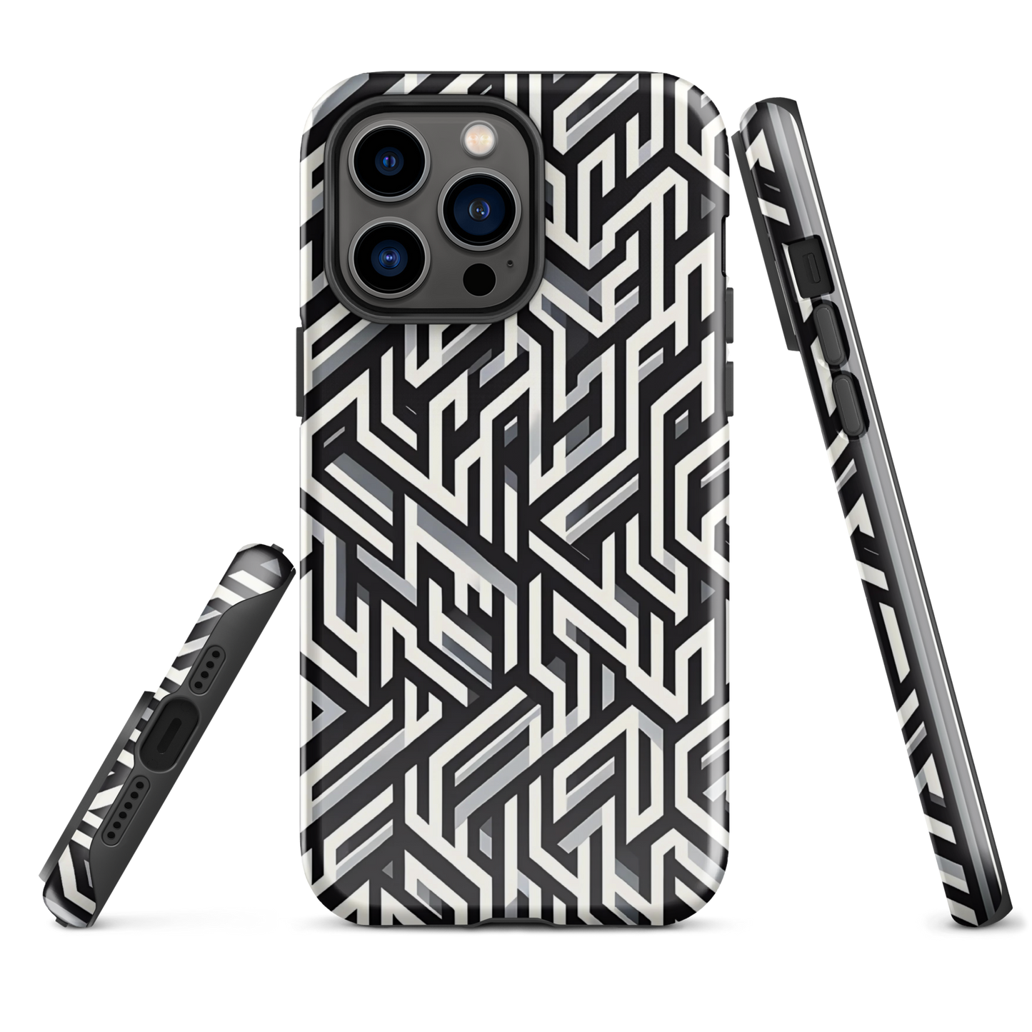 Pattern phone case | Maze Meets Illusion | tough cover for iPhone