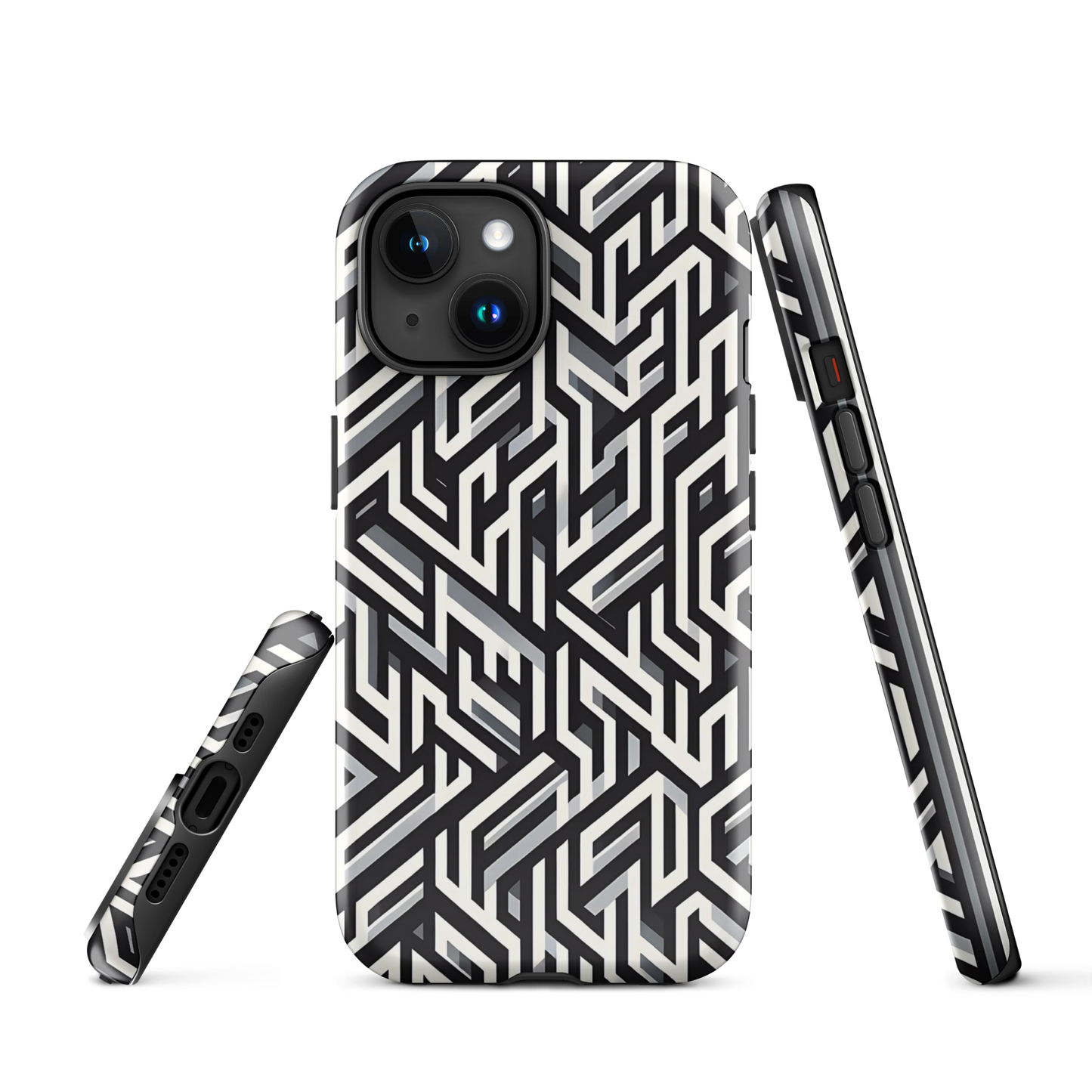 Pattern phone case | Maze Meets Illusion | tough cover for iPhone