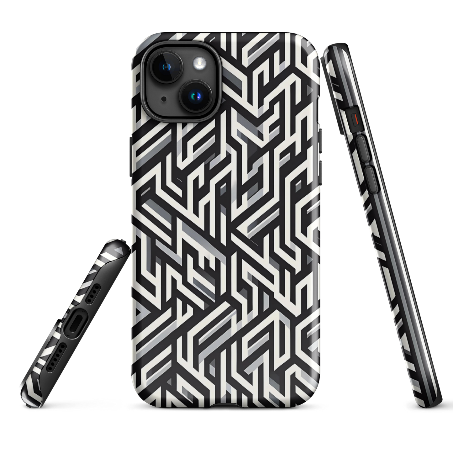 Pattern phone case | Maze Meets Illusion | tough cover for iPhone