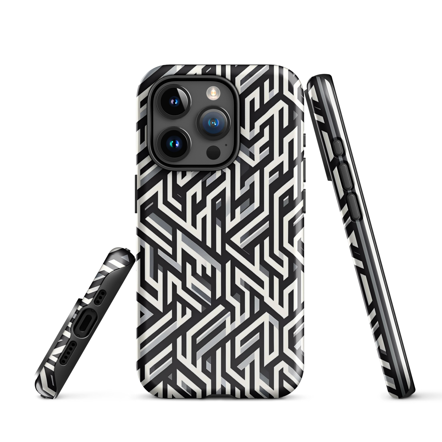 Pattern phone case | Maze Meets Illusion | tough cover for iPhone