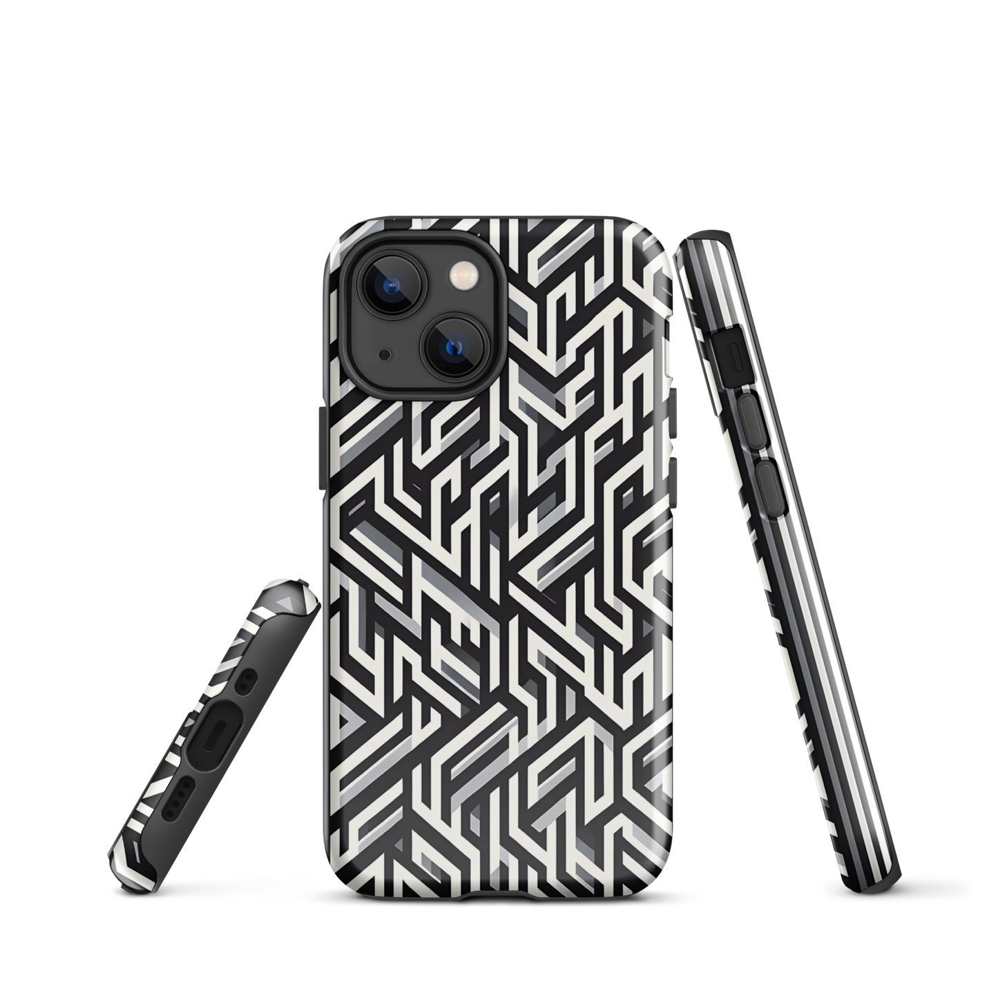 Pattern phone case | Maze Meets Illusion | tough cover for iPhone