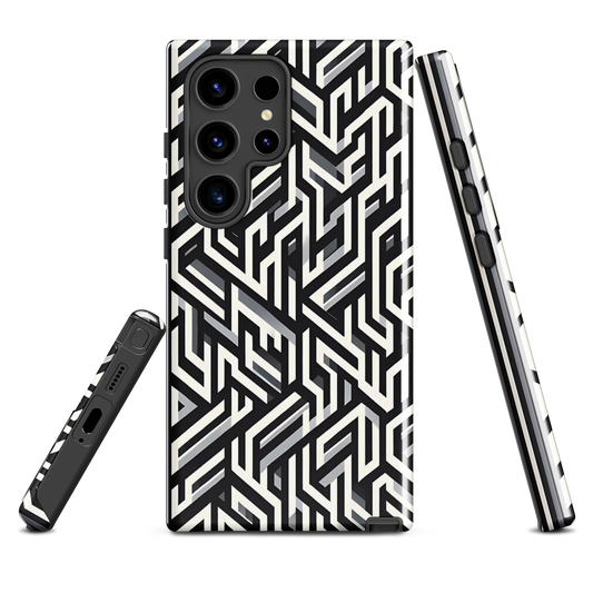 Maze Meets Houndstooth | tough case for Samsung
